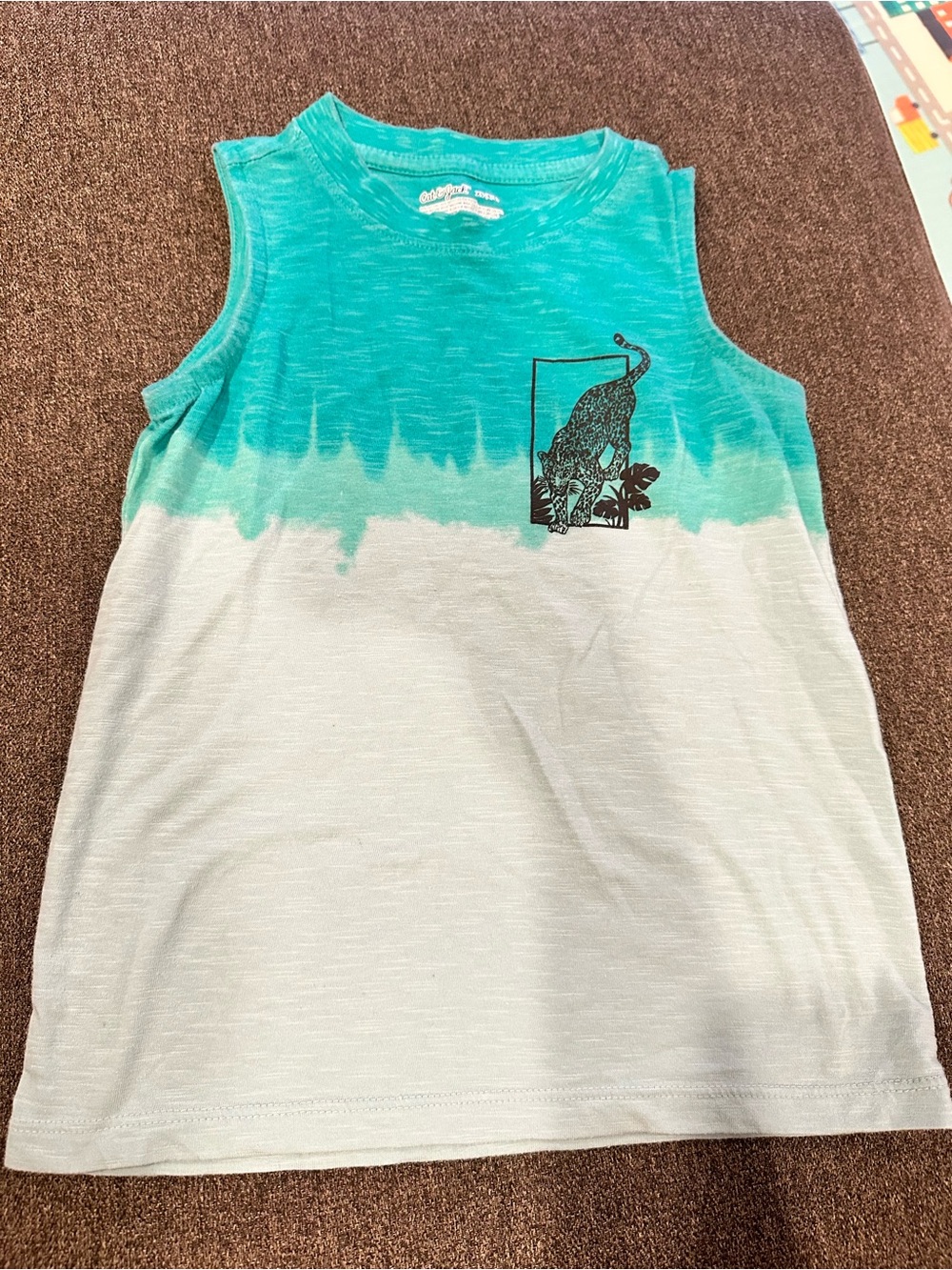 🤑EU Cat & Jack Teal Ombre Jaguar Tank Top🤑